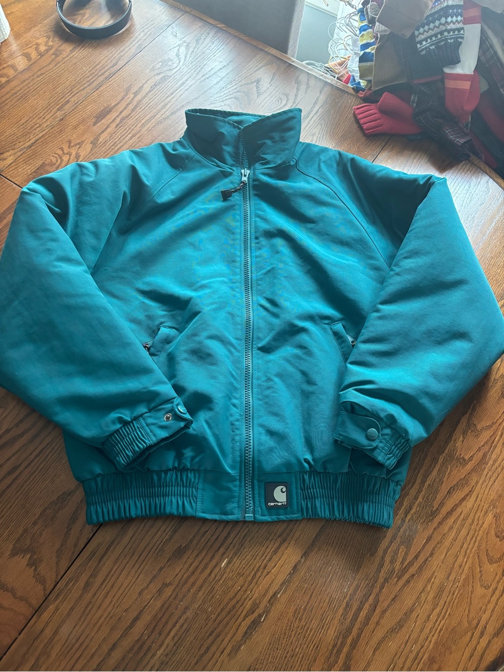 VTG Carhartt J72 DTL fleece lined nylon workshield bomber jacket size M
